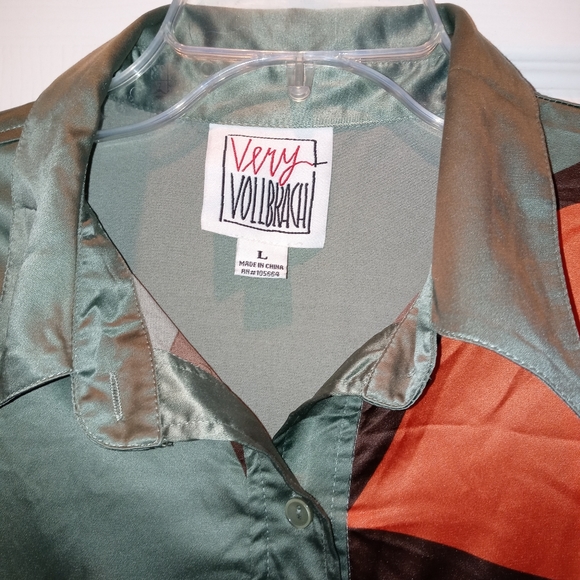 Very Vollbrach L Multicolored Silky Blouse - Picture 6 of 13